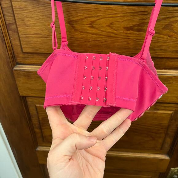 Women's XS Bustier Crop Corset Top Push up Rhinestone Detachable Straps - Picture 8 of 15